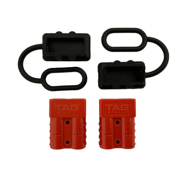 TAG Heavy Duty Connector Set (Red Anderson Plugs) with Covers - Brixton 4x4 - Buy Online Now!